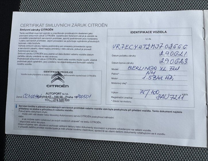 Citroën Berlingo Kombi 1,5 l 75 kw