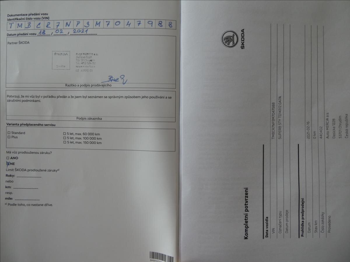 Škoda Superb Liftback 2,0 l 147 kw