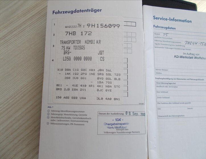 Volkswagen Transporter Kombi 1,9 l 75 kw