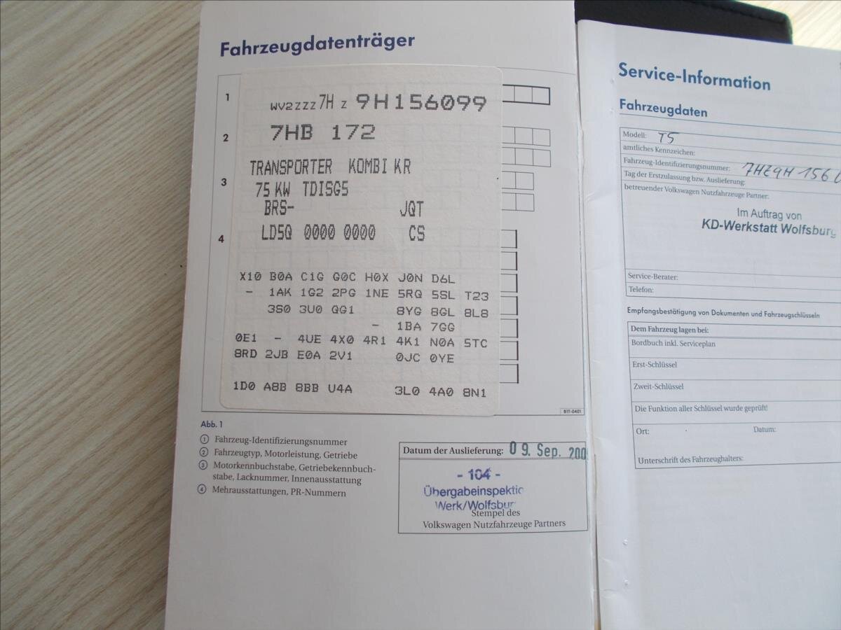 Volkswagen Transporter Kombi 1,9 l 75 kw