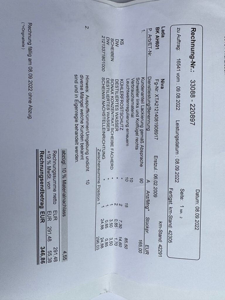 Lada Niva SUV 1,7 l 60 kw