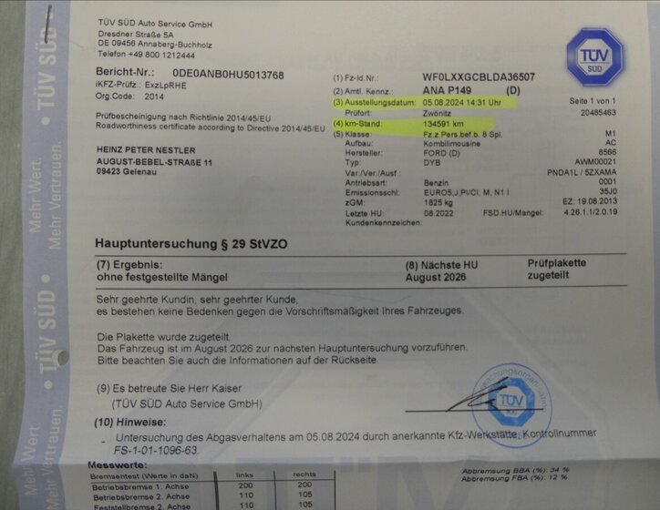 Ford Focus Kombi 1,6 l 92 kw