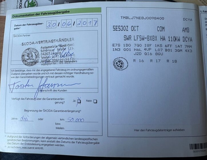 Škoda Octavia Kombi 2,0 l 110 kw