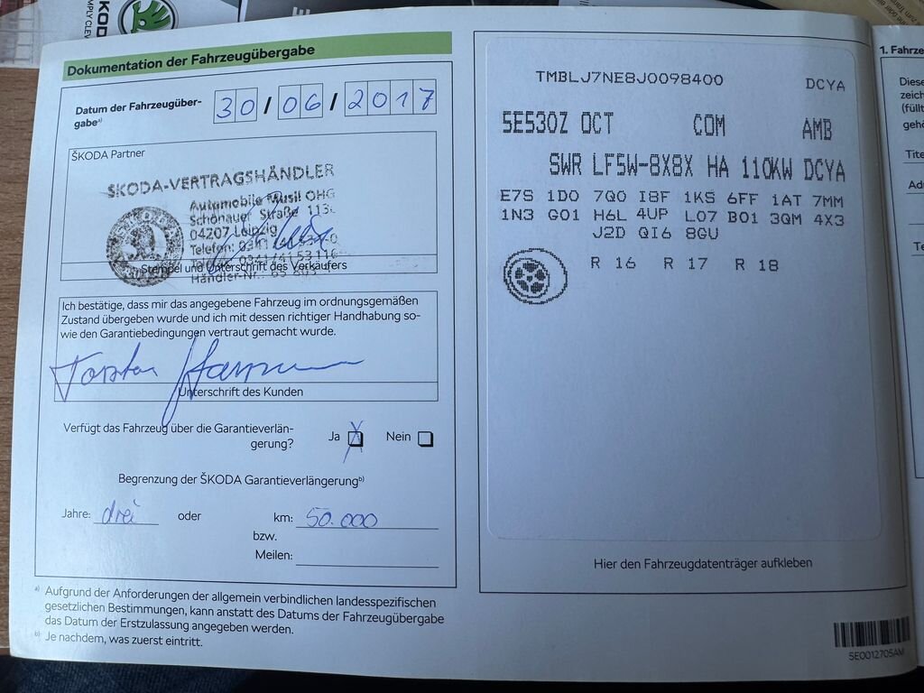 Škoda Octavia Kombi 2,0 l 110 kw