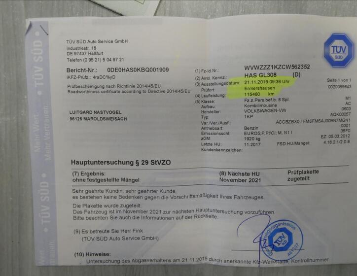 Volkswagen Golf Plus 40