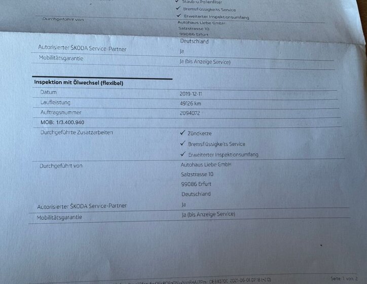 Škoda Octavia Kombi 2,0 l 162 kw