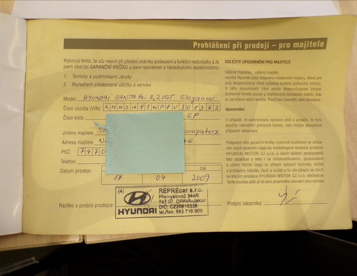 Hyundai Santa Fe Kombi 2,2 l 114 kw