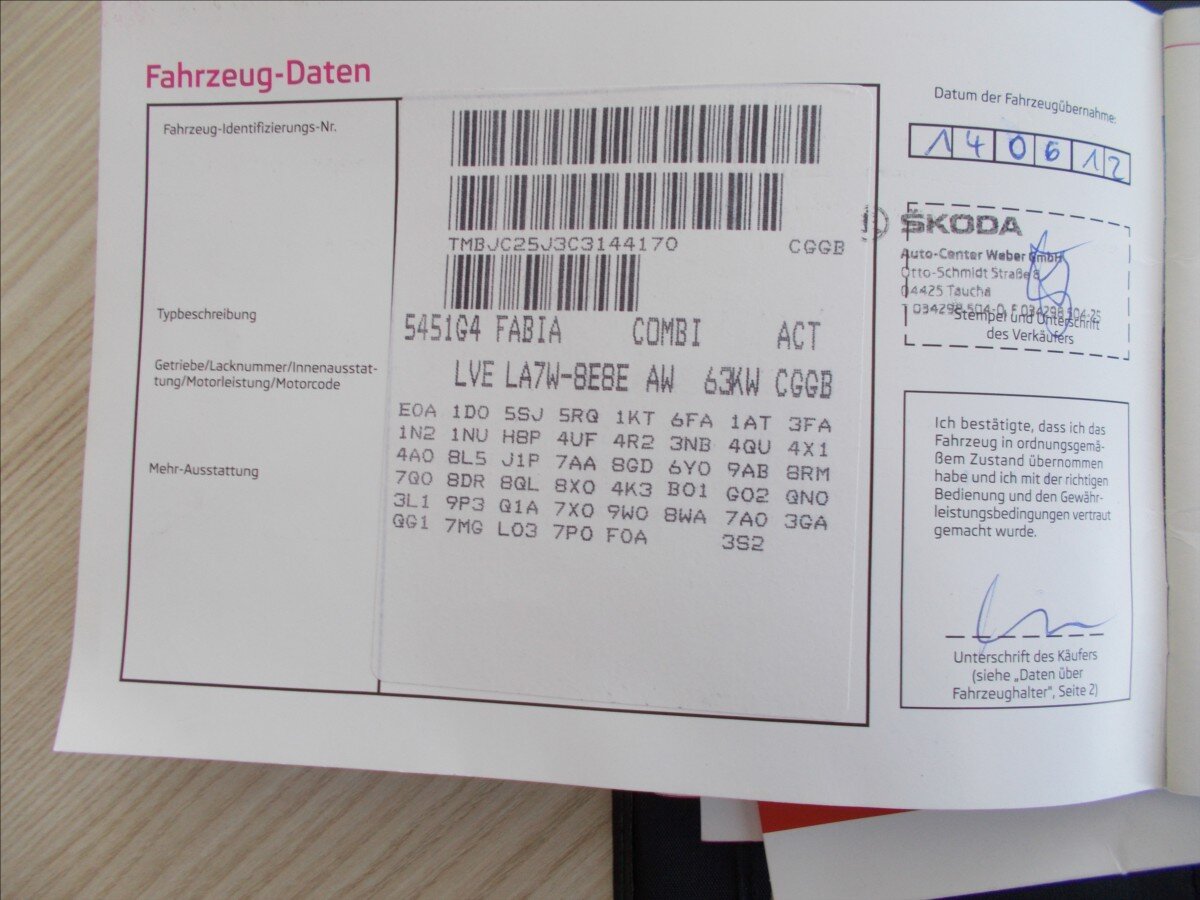 Škoda Fabia Kombi 1,4 l 63 kw