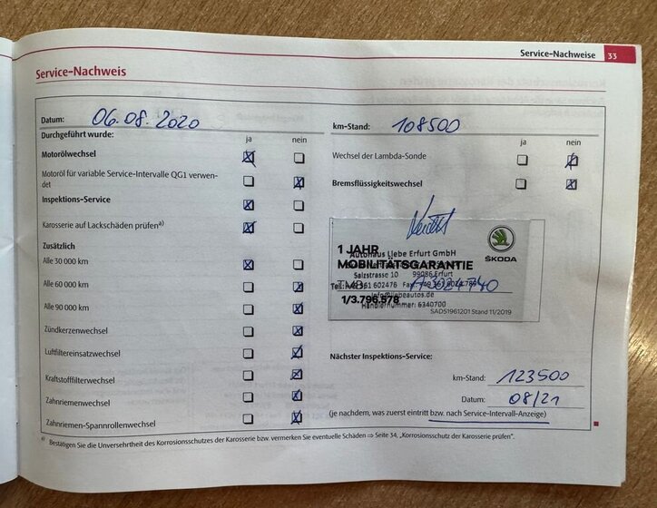 Škoda Fabia Kombi 1,2 l 51 kw