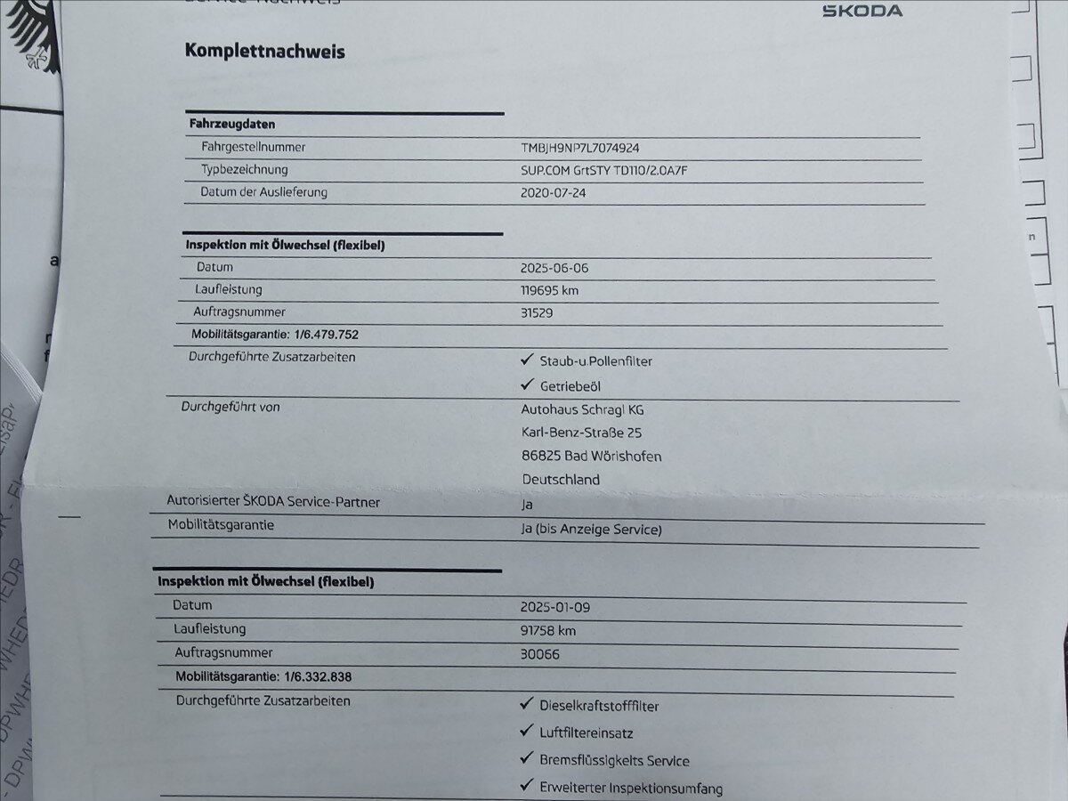 Škoda Superb Kombi 2,0 l 110 kw