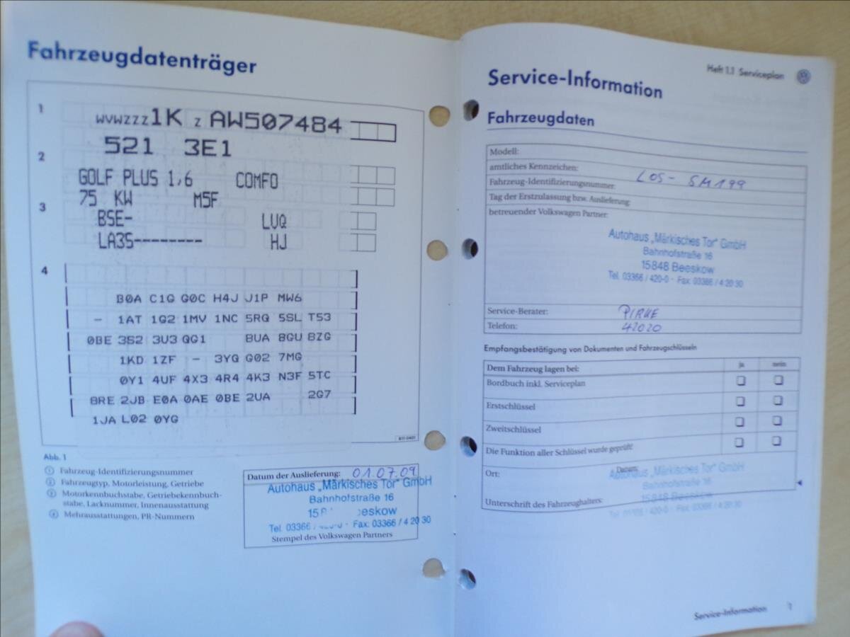 Volkswagen Golf Plus Kombi 1,6 l 75 kw