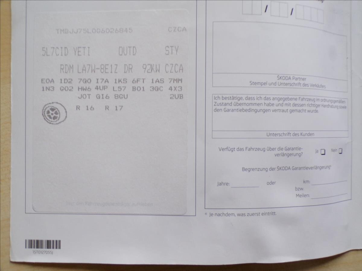 Škoda Yeti Kombi 1,4 l 92 kw