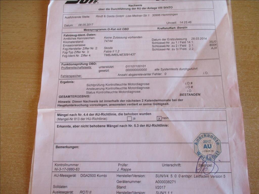 Škoda Fabia Kombi 1,2 l 63 kw