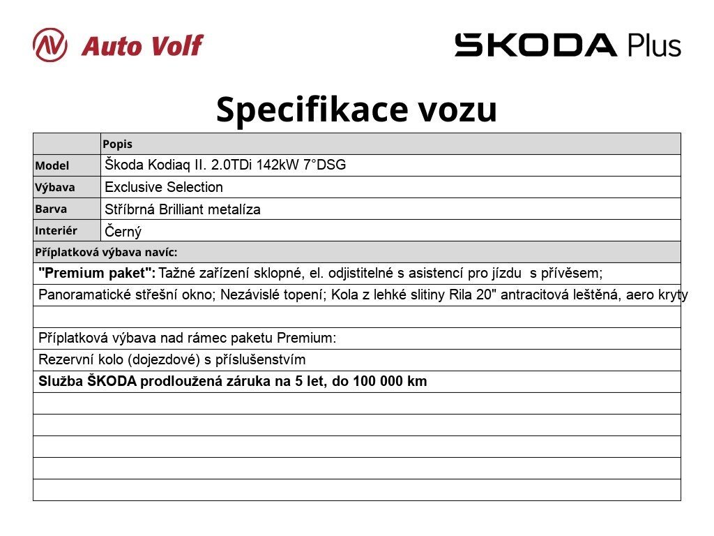 Škoda Kodiaq SUV 2,0 l 142 kw
