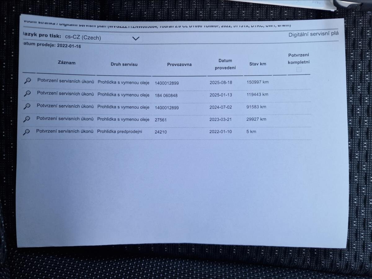 Volkswagen Touran Kombi 2,0 l 90 kw