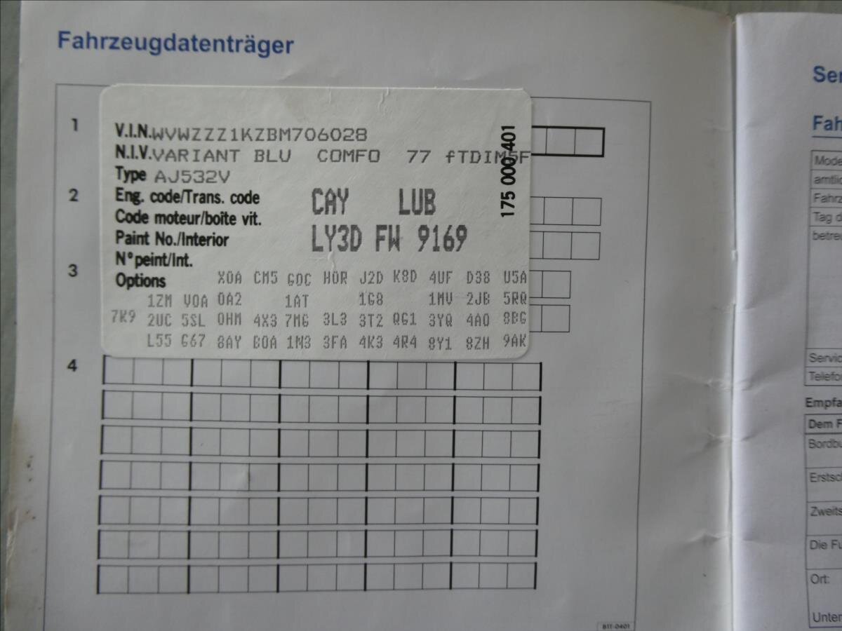 Volkswagen Golf Kombi 1,6 l 77 kw