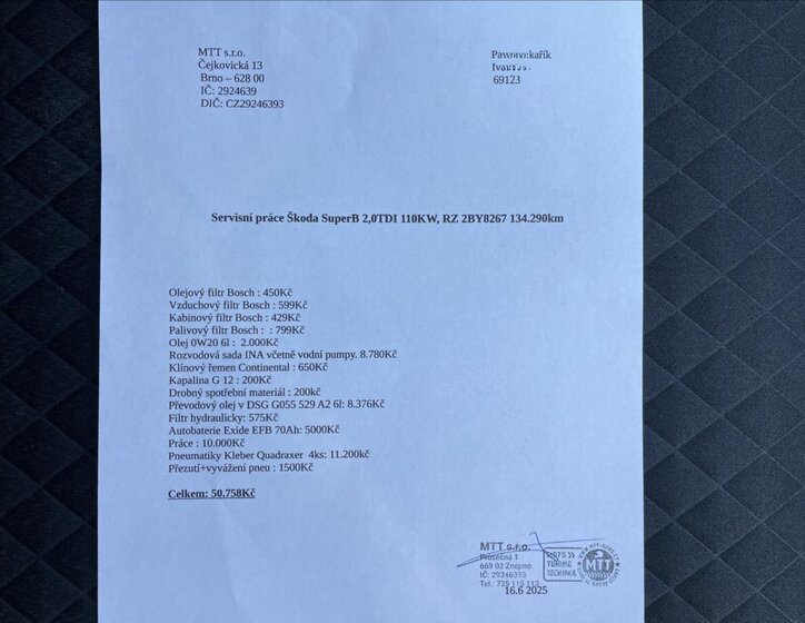 Škoda Superb Kombi 2,0 l 110 kw