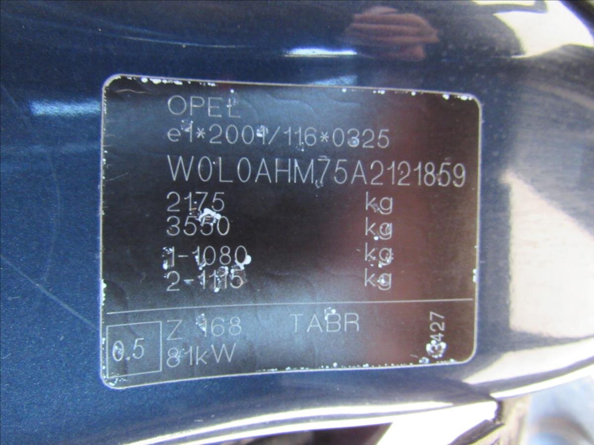 Opel Zafira Kombi 1,7 l 81 kw