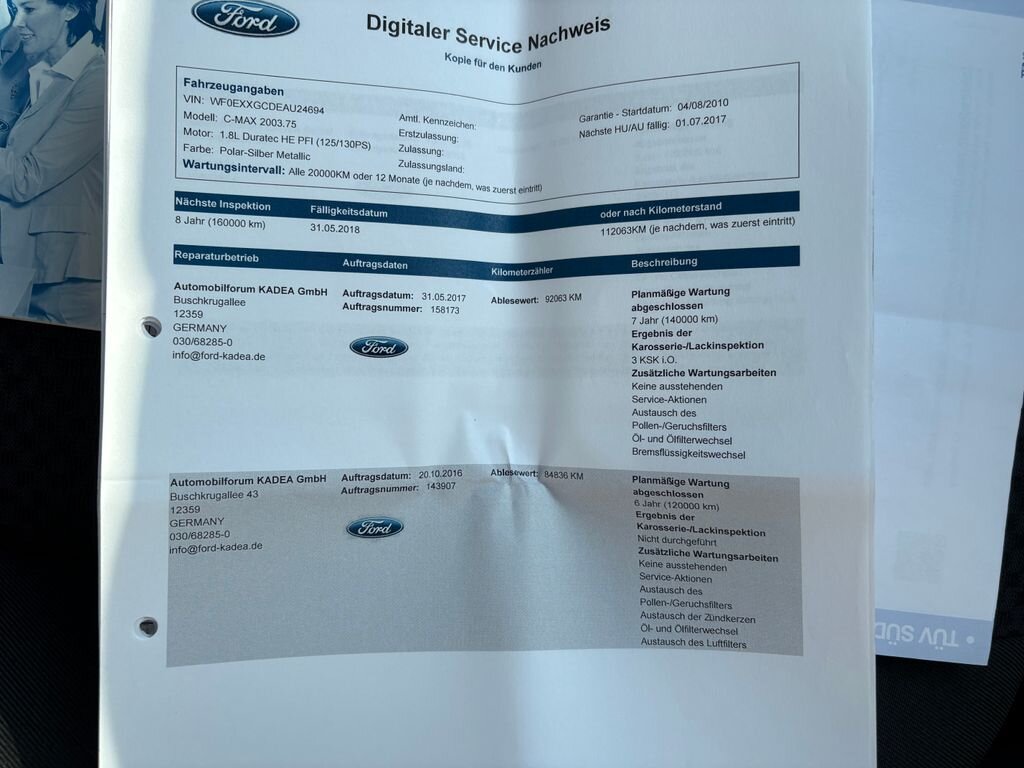 Ford C-MAX Kombi 1,8 l 92 kw