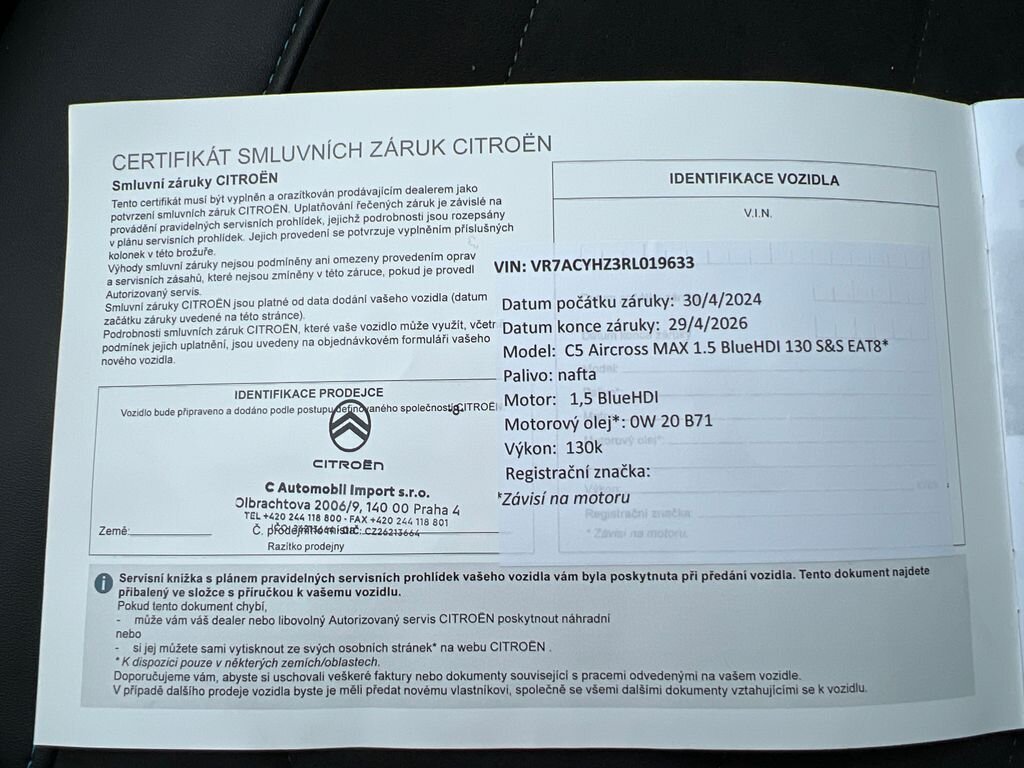 Citroën C5 Aircross SUV 1,5 l 96 kw