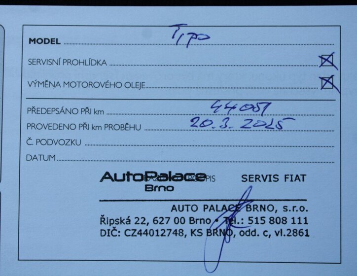 Fiat Tipo Kombi 999,0 73 kw