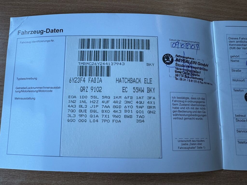 Škoda Fabia Hatchback 1,4 l 55 kw