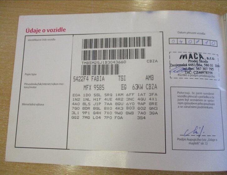 Škoda Fabia Hatchback 1,2 l 63 kw