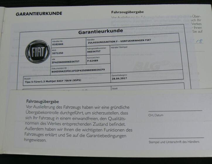 Fiat Tipo Hatchback 1,2 l 70 kw