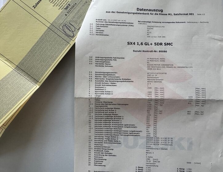 Suzuki SX4 Hatchback 1,6 l 79 kw