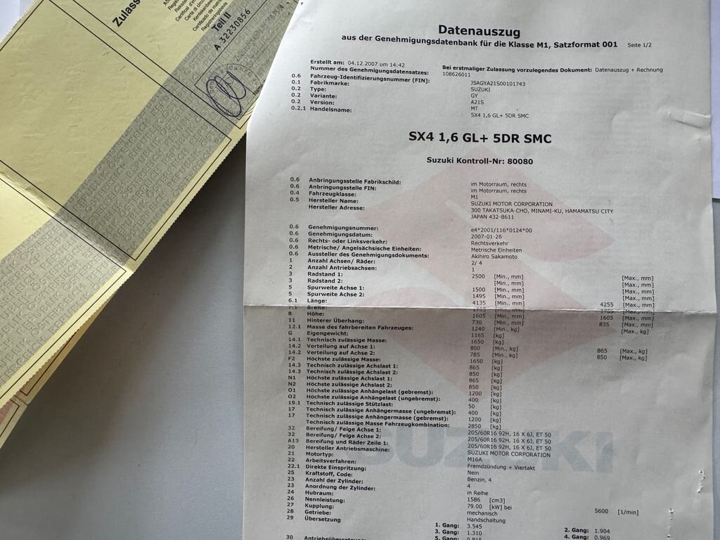 Suzuki SX4 Hatchback 1,6 l 79 kw