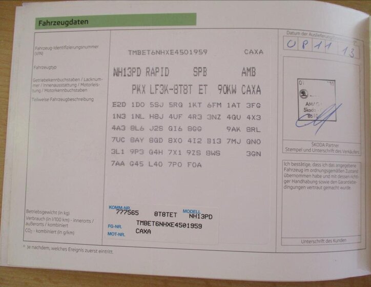 Škoda Rapid Hatchback 1,4 l 90 kw