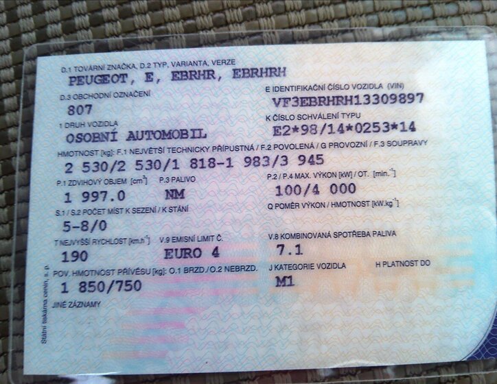 Peugeot 807 MPV 2,0 l 100 kw
