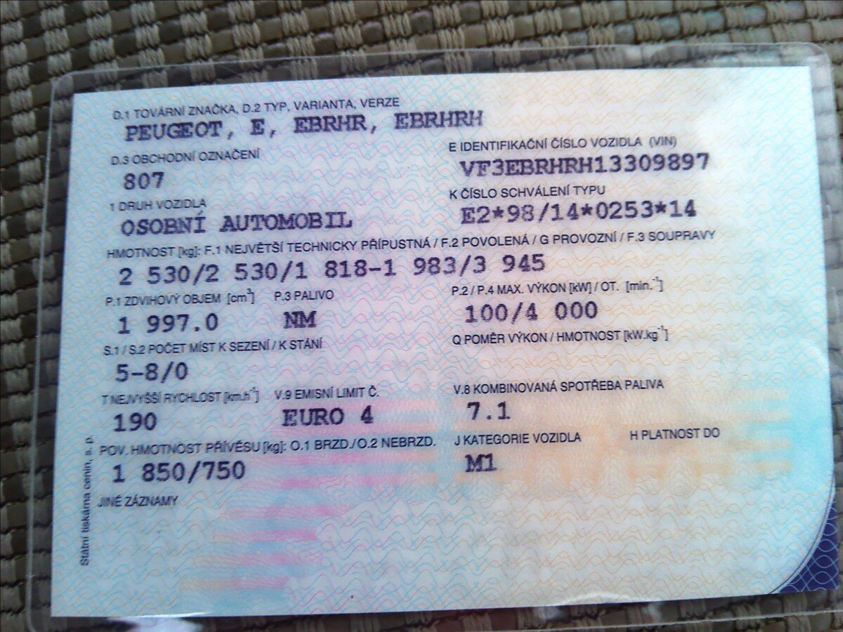 Peugeot 807 MPV 2,0 l 100 kw