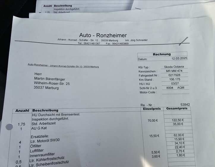 Škoda Octavia Kombi 1,4 l 110 kw