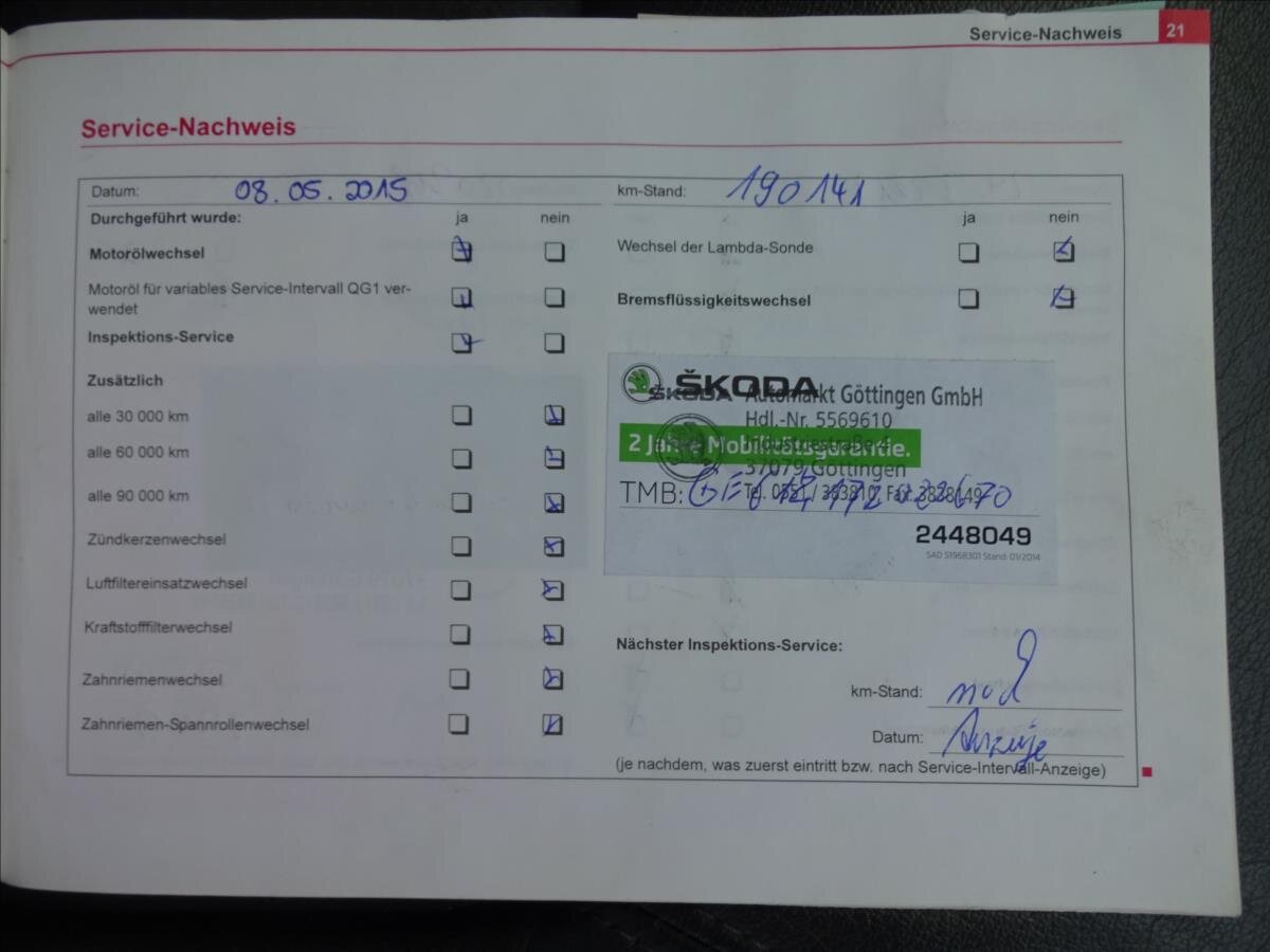 Škoda Octavia Kombi 2,0 l 103 kw