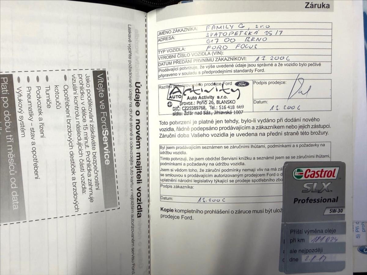 Ford Focus Hatchback 1,6 l 74 kw