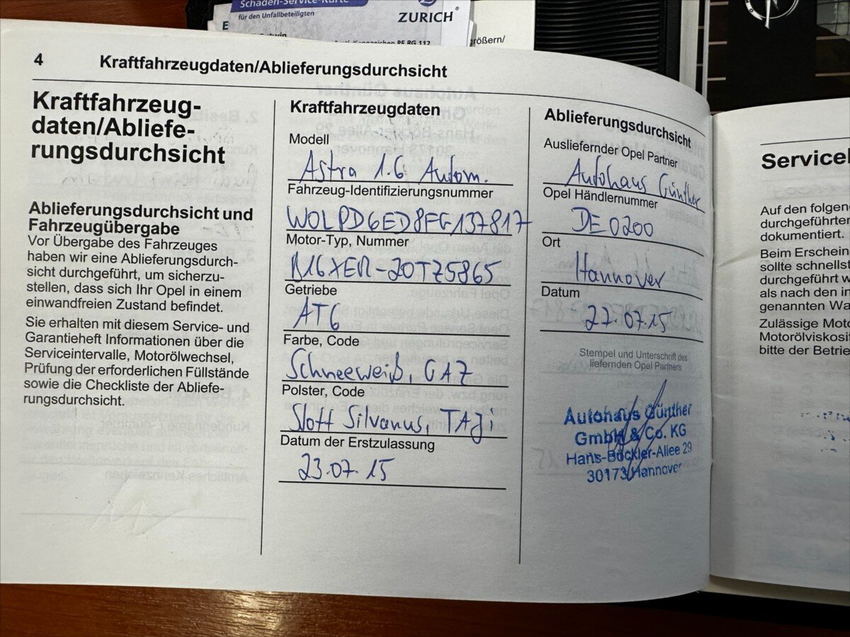 Opel Astra Hatchback 1,6 l 85 kw