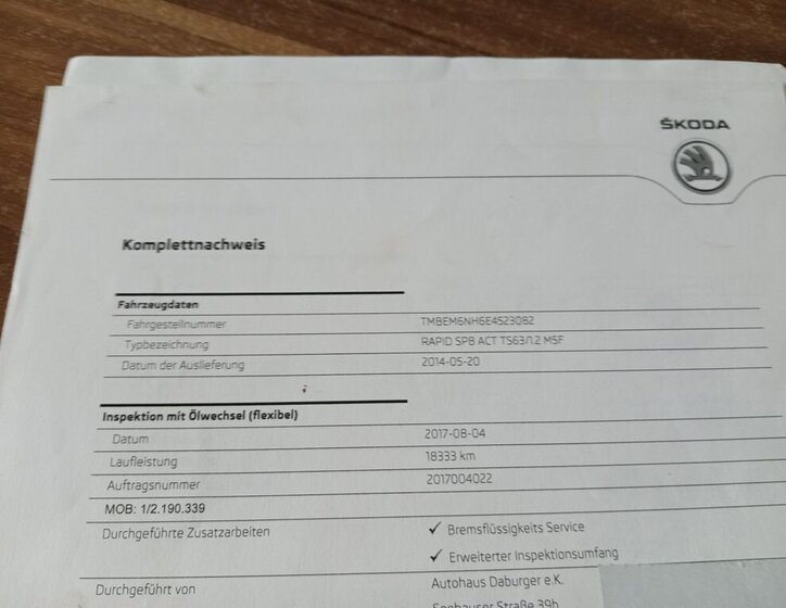 Škoda Rapid Hatchback 1,2 l 63 kw