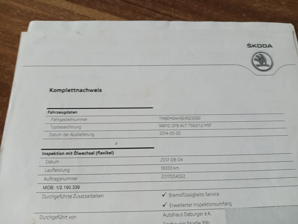 Škoda Rapid Hatchback 1,2 l 63 kw