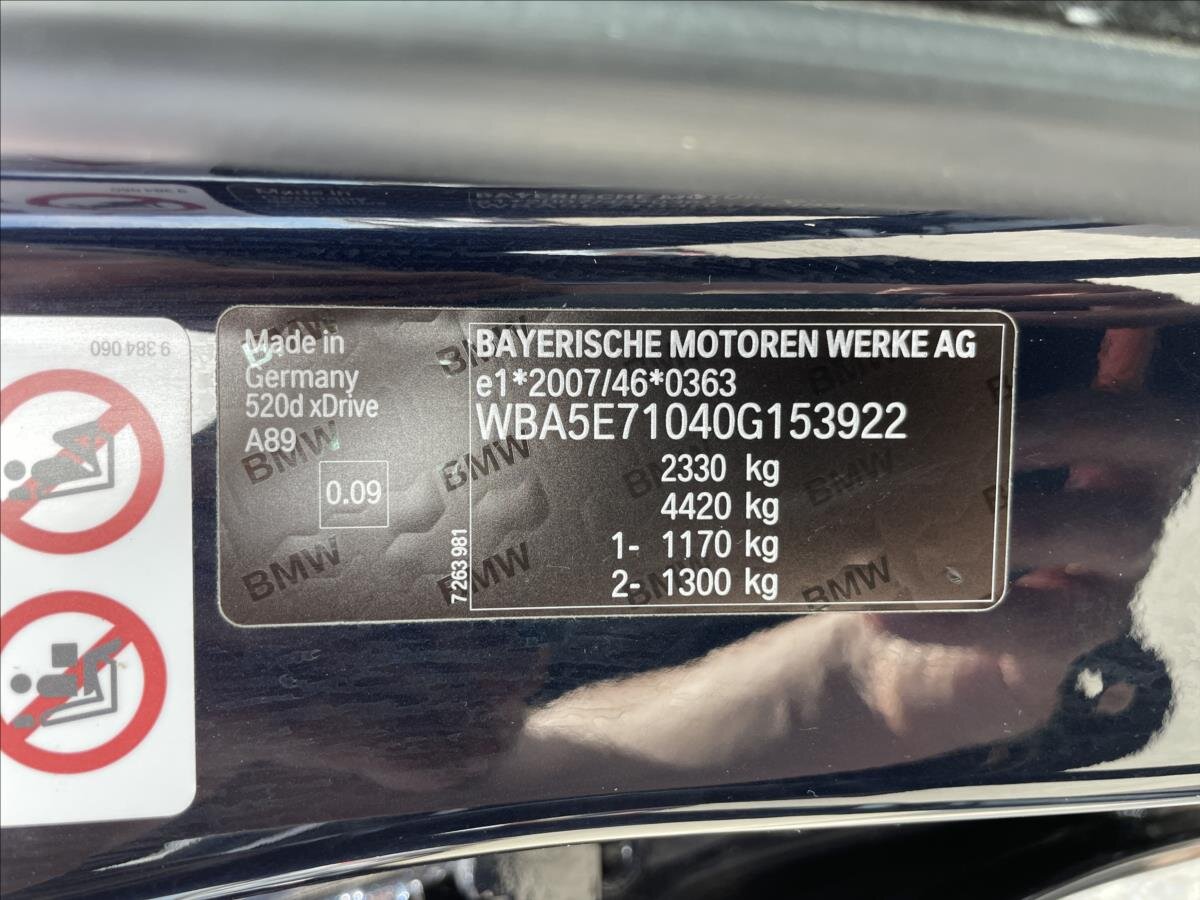 BMW Řada 5 Ostatní 2,0 l 140 kw