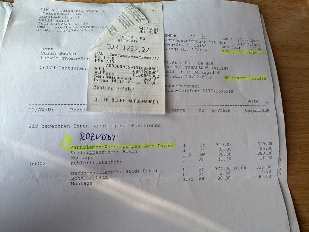 Škoda Rapid Sedan / Limuzína 1,6 l 77 kw