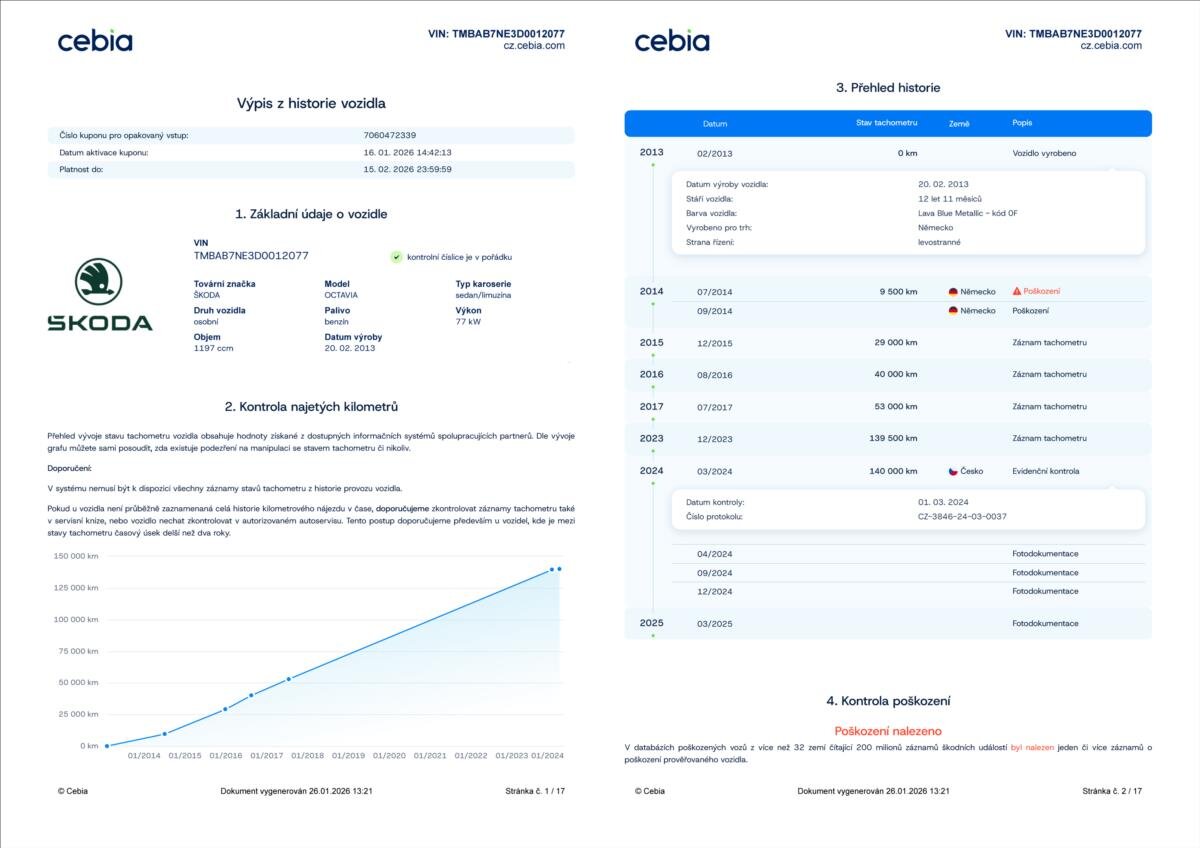 Škoda Octavia Sedan 1,2 l 77 kw