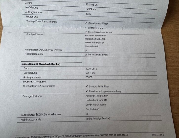 Škoda Octavia Kombi 1,6 l 85 kw