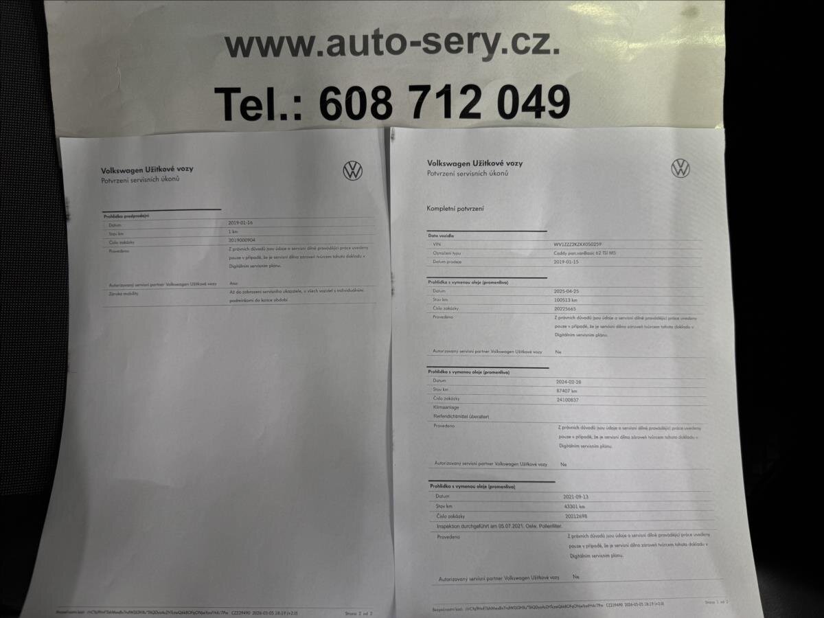 Volkswagen Caddy Ostatní 1,2 l 62 kw