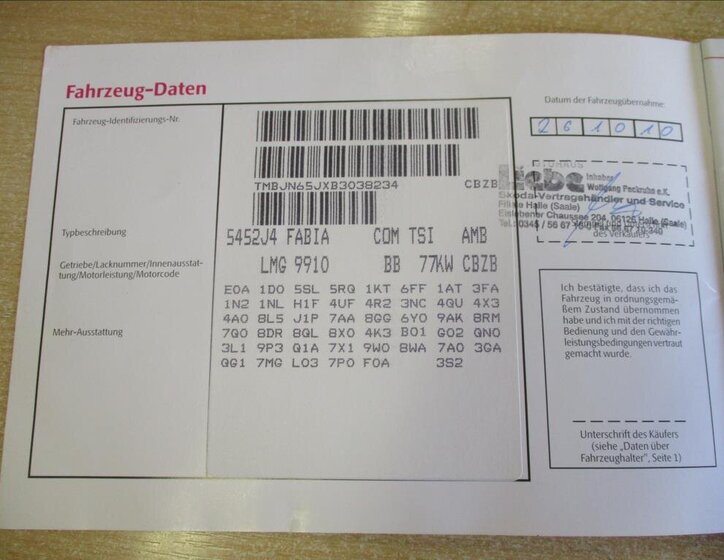 Škoda Fabia Kombi 1,2 l 77 kw