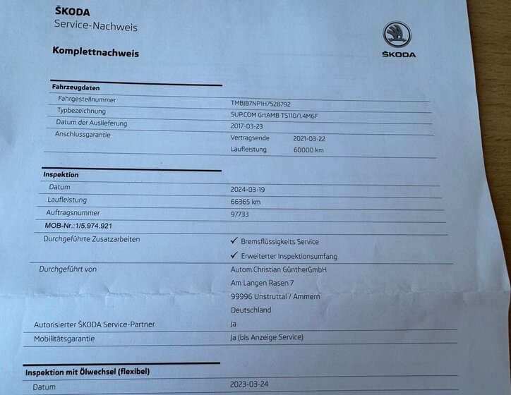 Škoda Superb Kombi 1,4 l 110 kw