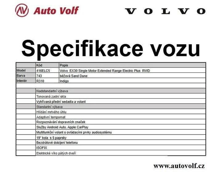 Volvo EX30 SUV / Terénní 69,0 200 kw