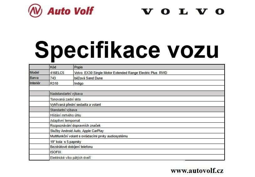 Volvo EX30 SUV / Terénní 69,0 200 kw