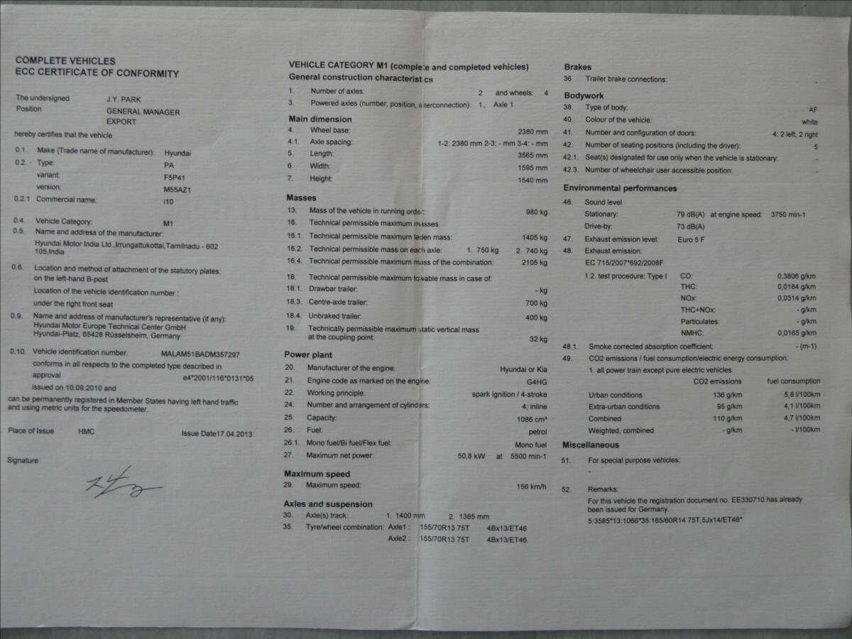 Hyundai i10 Hatchback 1,1 l 51 kw