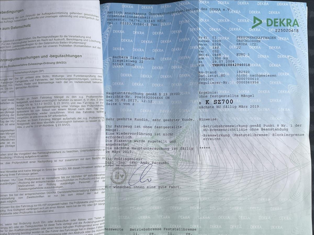 Škoda Octavia Kombi 1,9 l 96 kw